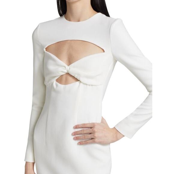DUNDAS bride wool Ivory Long sleeve NWT Carter Cut-Out Dress 42 (US 6) - Picture 3 of 16